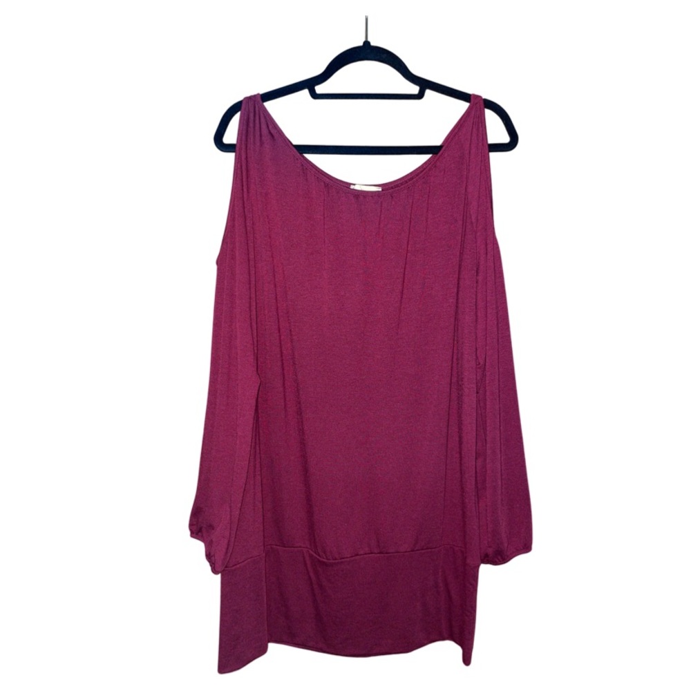 NWOT Misia Cold Shoulder Dress - Burgundy- Size 1X